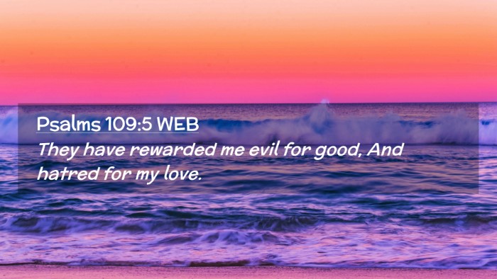 Picture 02 - Psalms 109:5 WEB Desktop Wallpaper - They have rewarded me evil for good, And hatred - Desktop Bible Verse Wallpaper