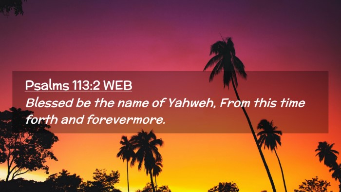 Picture 02 - Psalms 113:2 WEB Desktop Wallpaper - Blessed be the name of Yahweh, From this time - Desktop Bible Verse Wallpaper