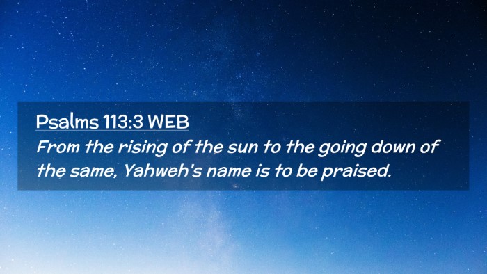 Picture 02 - Psalms 113:3 WEB Desktop Wallpaper - From the rising of the sun to the going down of - Desktop Bible Verse Wallpaper
