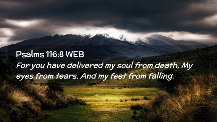 Picture 02 - Psalms 116:8 WEB Desktop Wallpaper - For you have delivered my soul from death, My - Desktop Bible Verse Wallpaper