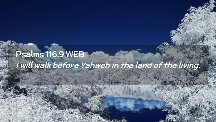 Picture 02 - Psalms 116:9 WEB Desktop Wallpaper - I will walk before Yahweh in the land of the - Desktop Bible Verse Wallpaper