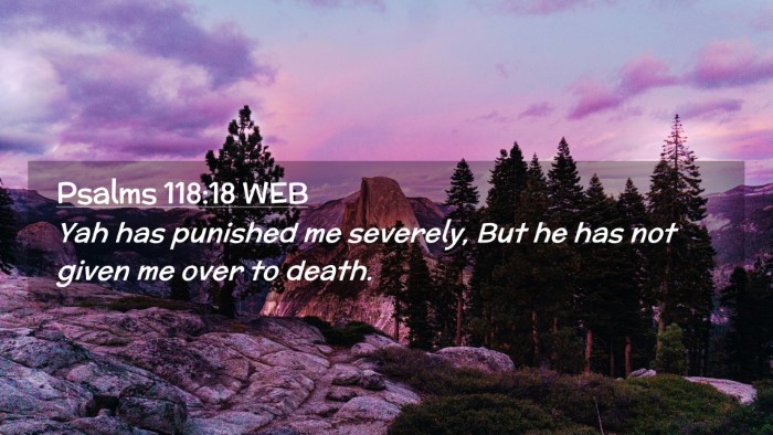 Picture 02 - Psalms 118:18 WEB Desktop Wallpaper - Yah has punished me severely, But he has not - Desktop Bible Verse Wallpaper