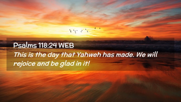 Picture 02 - Psalms 118:24 WEB Desktop Wallpaper - This is the day that Yahweh has made. We will - Desktop Bible Verse Wallpaper