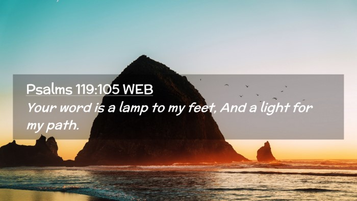 Picture 02 - Psalms 119:105 WEB Desktop Wallpaper - Your word is a lamp to my feet, And a light for - Desktop Bible Verse Wallpaper