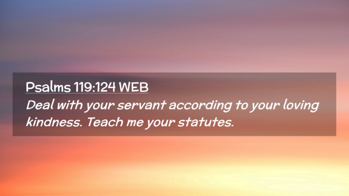 Picture 02 - Psalms 119:124 WEB Desktop Wallpaper - Deal with your servant according to your loving - Desktop Bible Verse Wallpaper