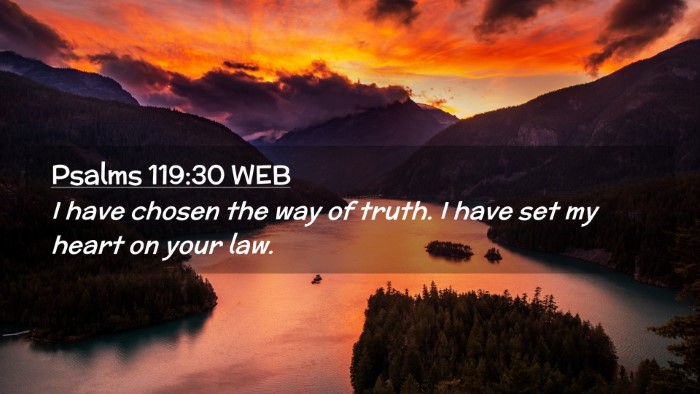 Picture 02 - Psalms 119:30 WEB Desktop Wallpaper - I have chosen the way of truth. I have set my - Desktop Bible Verse Wallpaper