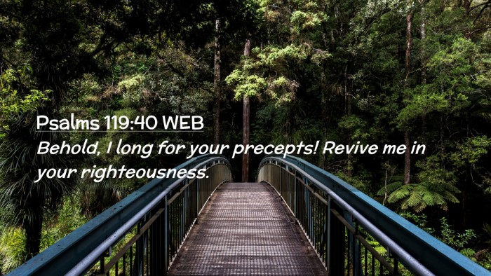 Picture 02 - Psalms 119:40 WEB Desktop Wallpaper - Behold, I long for your precepts! Revive me in - Desktop Bible Verse Wallpaper