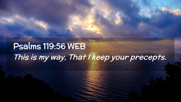 Picture 02 - Psalms 119:56 WEB Desktop Wallpaper - This is my way, That I keep your - Desktop Bible Verse Wallpaper
