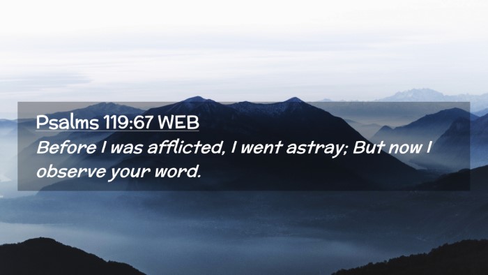 Picture 02 - Psalms 119:67 WEB Desktop Wallpaper - Before I was afflicted, I went astray; But now I - Desktop Bible Verse Wallpaper