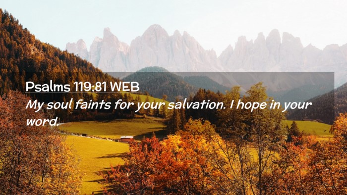 Picture 02 - Psalms 119:81 WEB Desktop Wallpaper - My soul faints for your salvation. I hope in your - Desktop Bible Verse Wallpaper