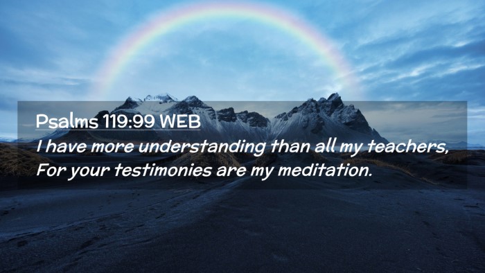 Picture 02 - Psalms 119:99 WEB Desktop Wallpaper - I have more understanding than all my teachers, - Desktop Bible Verse Wallpaper