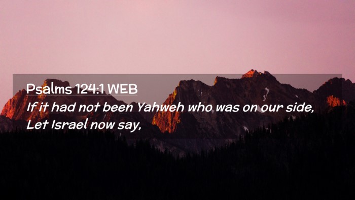 Picture 02 - Psalms 124:1 WEB Desktop Wallpaper - If it had not been Yahweh who was on our side, - Desktop Bible Verse Wallpaper