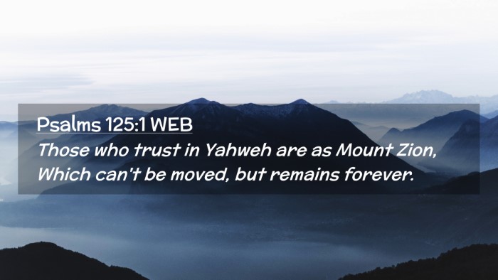 Picture 02 - Psalms 125:1 WEB Desktop Wallpaper - Those who trust in Yahweh are as Mount Zion, - Desktop Bible Verse Wallpaper
