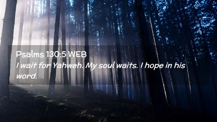Picture 02 - Psalms 130:5 WEB Desktop Wallpaper - I wait for Yahweh. My soul waits. I hope in his - Desktop Bible Verse Wallpaper