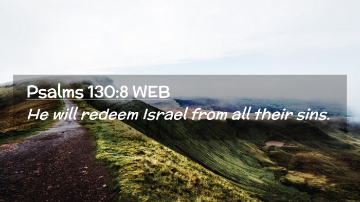 Picture 02 - Psalms 130:8 WEB Desktop Wallpaper - He will redeem Israel from all their - Desktop Bible Verse Wallpaper