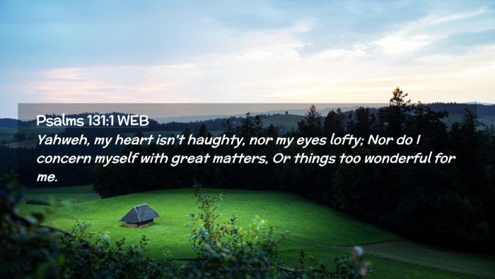 Picture 02 - Psalms 131:1 WEB Desktop Wallpaper - Yahweh, my heart isn't haughty, nor my eyes - Desktop Bible Verse Wallpaper