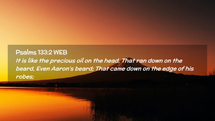 Picture 02 - Psalms 133:2 WEB Desktop Wallpaper - It is like the precious oil on the head, That ran - Desktop Bible Verse Wallpaper