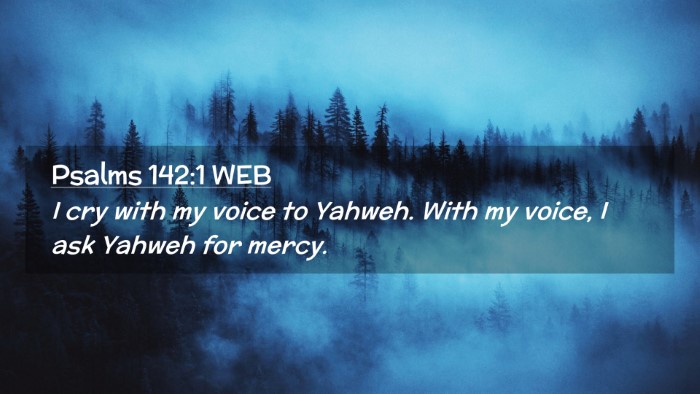 Picture 02 - Psalms 142:1 WEB Desktop Wallpaper - I cry with my voice to Yahweh. With my voice, I - Desktop Bible Verse Wallpaper