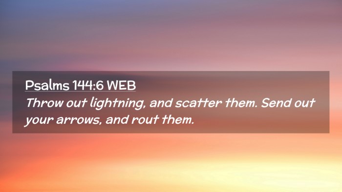 Picture 02 - Psalms 144:6 WEB Desktop Wallpaper - Throw out lightning, and scatter them. Send out - Desktop Bible Verse Wallpaper