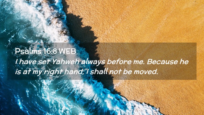 Picture 02 - Psalms 16:8 WEB Desktop Wallpaper - I have set Yahweh always before me. Because he is - Desktop Bible Verse Wallpaper
