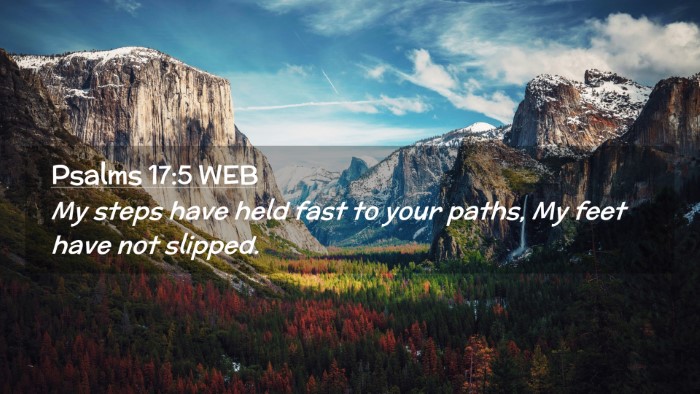 Picture 02 - Psalms 17:5 WEB Desktop Wallpaper - My steps have held fast to your paths, My feet - Desktop Bible Verse Wallpaper