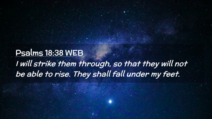 Picture 02 - Psalms 18:38 WEB Desktop Wallpaper - I will strike them through, so that they will not - Desktop Bible Verse Wallpaper