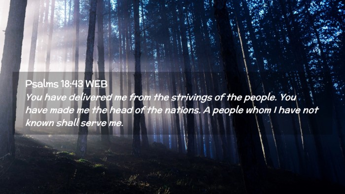 Picture 02 - Psalms 18:43 WEB Desktop Wallpaper - You have delivered me from the strivings of the - Desktop Bible Verse Wallpaper