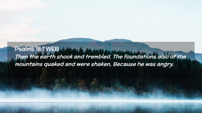 Picture 02 - Psalms 18:7 WEB Desktop Wallpaper - Then the earth shook and trembled. The - Desktop Bible Verse Wallpaper