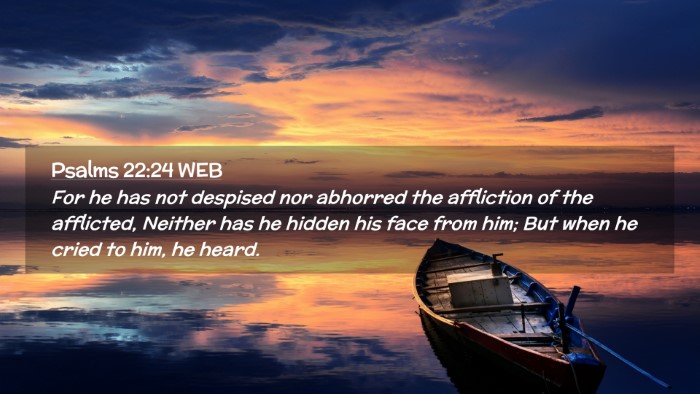Picture 02 - Psalms 22:24 WEB Desktop Wallpaper - For he has not despised nor abhorred the - Desktop Bible Verse Wallpaper