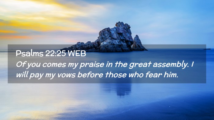 Picture 02 - Psalms 22:25 WEB Desktop Wallpaper - Of you comes my praise in the great assembly. I - Desktop Bible Verse Wallpaper