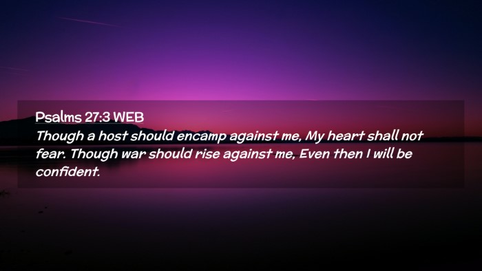 Picture 02 - Psalms 27:3 WEB Desktop Wallpaper - Though a host should encamp against me, My heart - Desktop Bible Verse Wallpaper