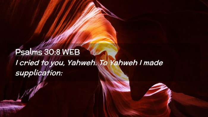 Picture 02 - Psalms 30:8 WEB Desktop Wallpaper - I cried to you, Yahweh. To Yahweh I made - Desktop Bible Verse Wallpaper