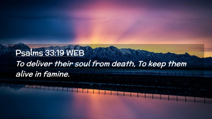 Picture 02 - Psalms 33:19 WEB Desktop Wallpaper - To deliver their soul from death, To keep them - Desktop Bible Verse Wallpaper