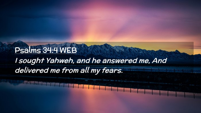 Picture 02 - Psalms 34:4 WEB Desktop Wallpaper - I sought Yahweh, and he answered me, And - Desktop Bible Verse Wallpaper