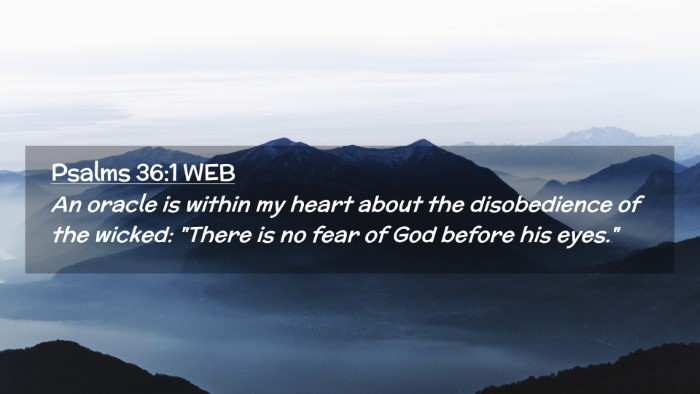 Picture 02 - Psalms 36:1 WEB Desktop Wallpaper - An oracle is within my heart about the - Desktop Bible Verse Wallpaper