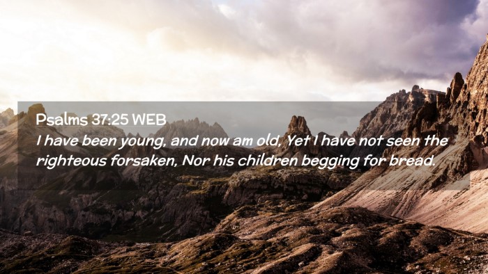Picture 02 - Psalms 37:25 WEB Desktop Wallpaper - I have been young, and now am old, Yet I have not - Desktop Bible Verse Wallpaper