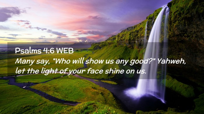 Picture 02 - Psalms 4:6 WEB Desktop Wallpaper - Many say, 