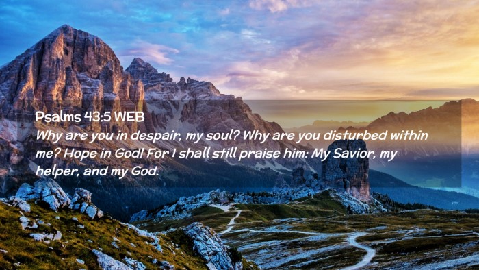 Picture 02 - Psalms 43:5 WEB Desktop Wallpaper - Why are you in despair, my soul? Why are you - Desktop Bible Verse Wallpaper