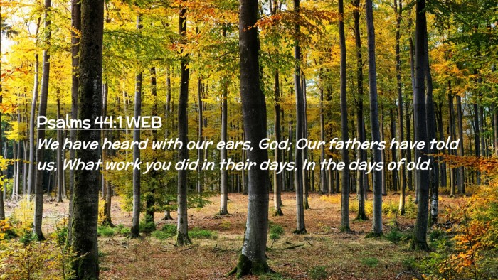 Picture 02 - Psalms 44:1 WEB Desktop Wallpaper - We have heard with our ears, God; Our fathers - Desktop Bible Verse Wallpaper
