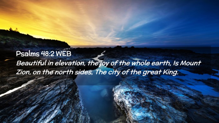 Picture 02 - Psalms 48:2 WEB Desktop Wallpaper - Beautiful in elevation, the joy of the whole - Desktop Bible Verse Wallpaper