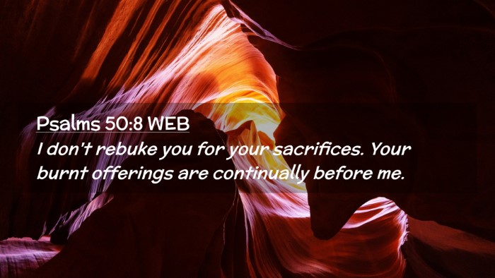 Picture 02 - Psalms 50:8 WEB Desktop Wallpaper - I don't rebuke you for your sacrifices. Your - Desktop Bible Verse Wallpaper