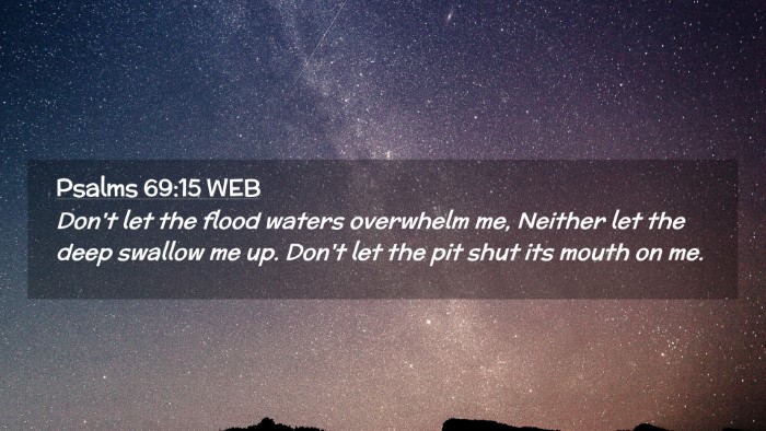 Picture 02 - Psalms 69:15 WEB Desktop Wallpaper - Don't let the flood waters overwhelm me, Neither - Desktop Bible Verse Wallpaper