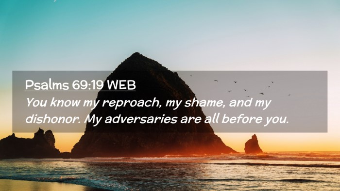 Picture 02 - Psalms 69:19 WEB Desktop Wallpaper - You know my reproach, my shame, and my dishonor. - Desktop Bible Verse Wallpaper