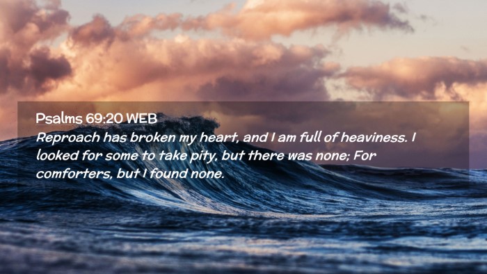 Picture 02 - Psalms 69:20 WEB Desktop Wallpaper - Reproach has broken my heart, and I am full of - Desktop Bible Verse Wallpaper
