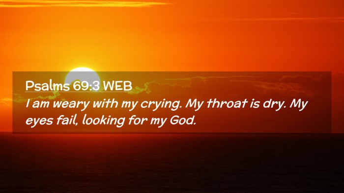 Picture 02 - Psalms 69:3 WEB Desktop Wallpaper - I am weary with my crying. My throat is dry. My - Desktop Bible Verse Wallpaper