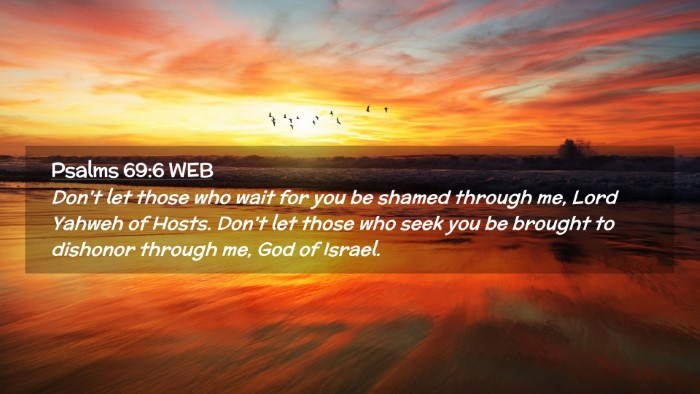 Picture 02 - Psalms 69:6 WEB Desktop Wallpaper - Don't let those who wait for you be shamed - Desktop Bible Verse Wallpaper