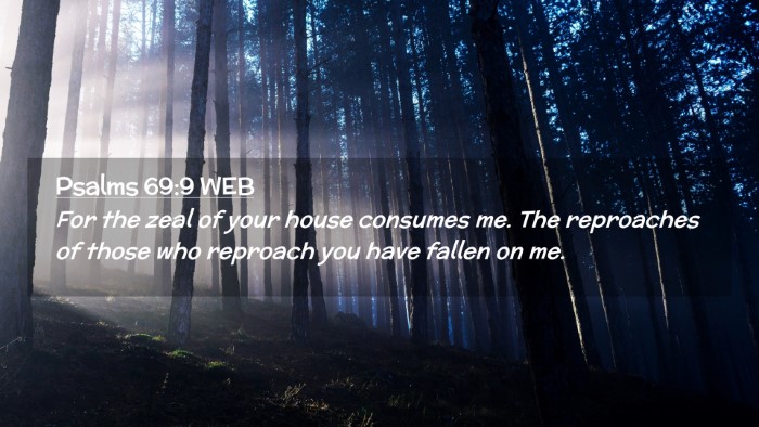 Picture 02 - Psalms 69:9 WEB Desktop Wallpaper - For the zeal of your house consumes me. The - Desktop Bible Verse Wallpaper