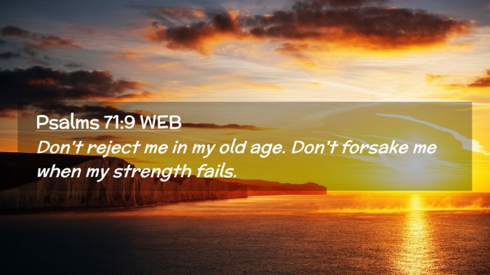 Picture 02 - Psalms 71:9 WEB Desktop Wallpaper - Don't reject me in my old age. Don't forsake me - Desktop Bible Verse Wallpaper
