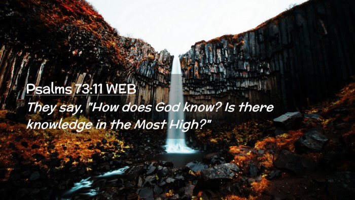 Picture 02 - Psalms 73:11 WEB Desktop Wallpaper - They say, 
