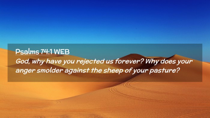 Picture 02 - Psalms 74:1 WEB Desktop Wallpaper - God, why have you rejected us forever? Why does - Desktop Bible Verse Wallpaper